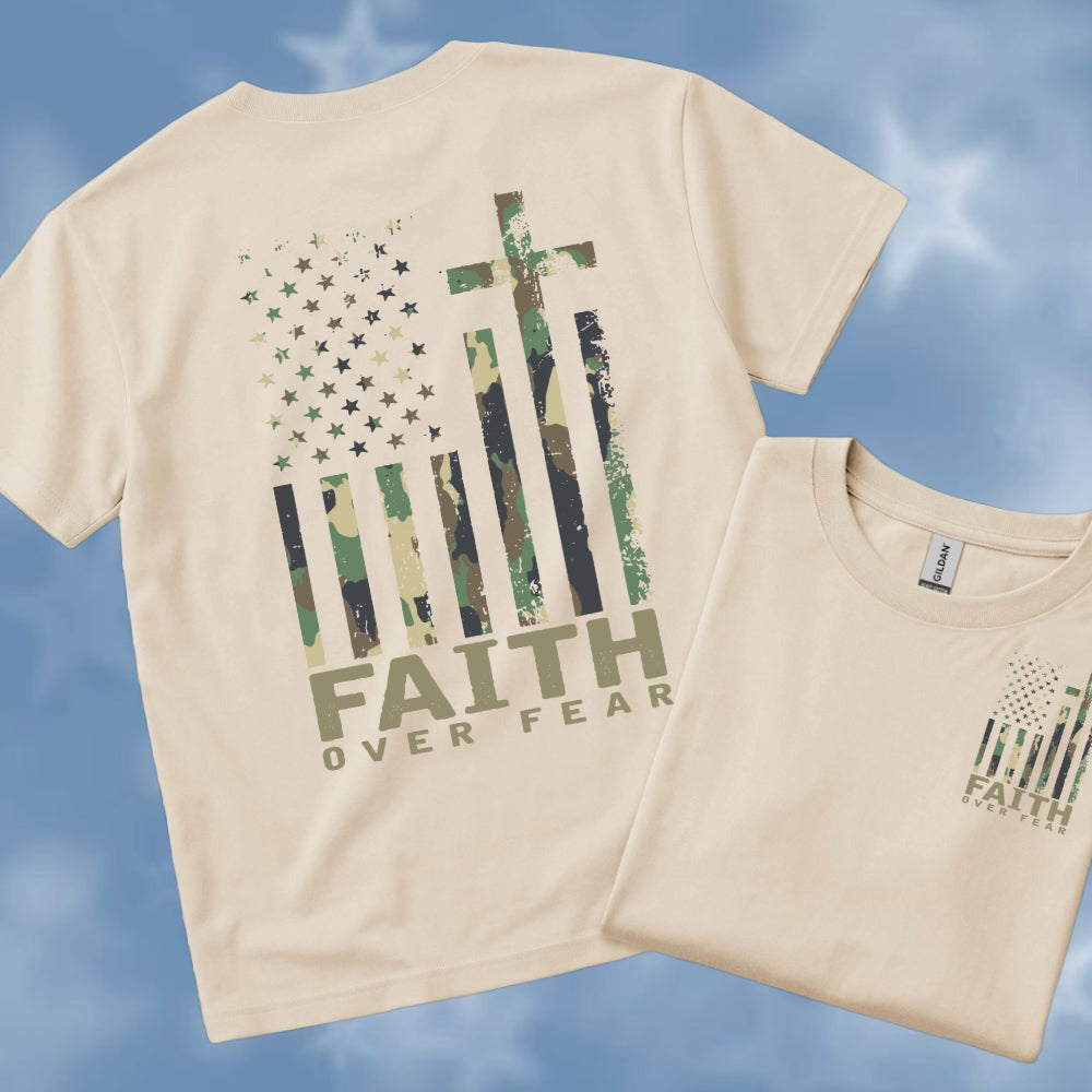 Faith Over Fear Camo Tee